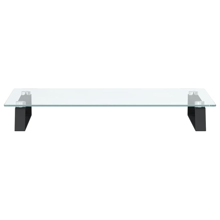 Suport de monitor, negru, 60x35x8 cm, sticlă securizată/ metal WALTI