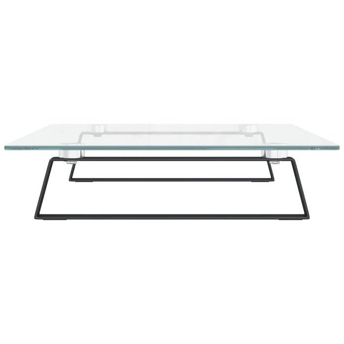 Suport de monitor, negru, 60x35x8 cm, sticlă securizată/ metal WALTI