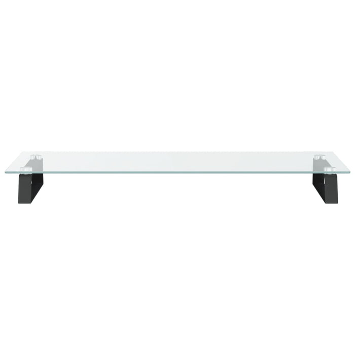 Suport de monitor, negru, 80x35x8 cm, sticlă securizată/ metal WALTI