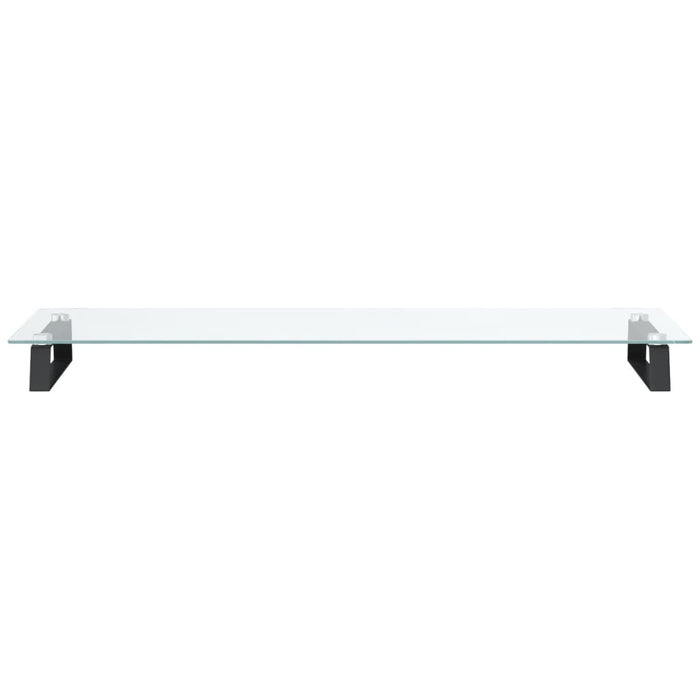 Suport de monitor, negru, 100x35x8 cm, sticlă securizată/ metal - WALTI WALTI