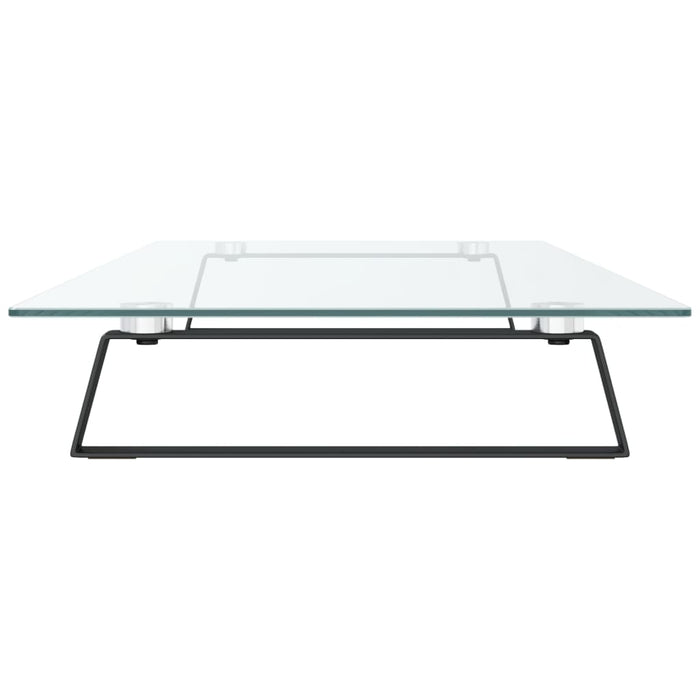 Suport de monitor, negru, 100x35x8 cm, sticlă securizată/ metal - WALTI WALTI