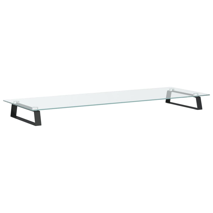 Suport de monitor, negru, 100x35x8 cm, sticlă securizată/ metal - WALTI WALTI