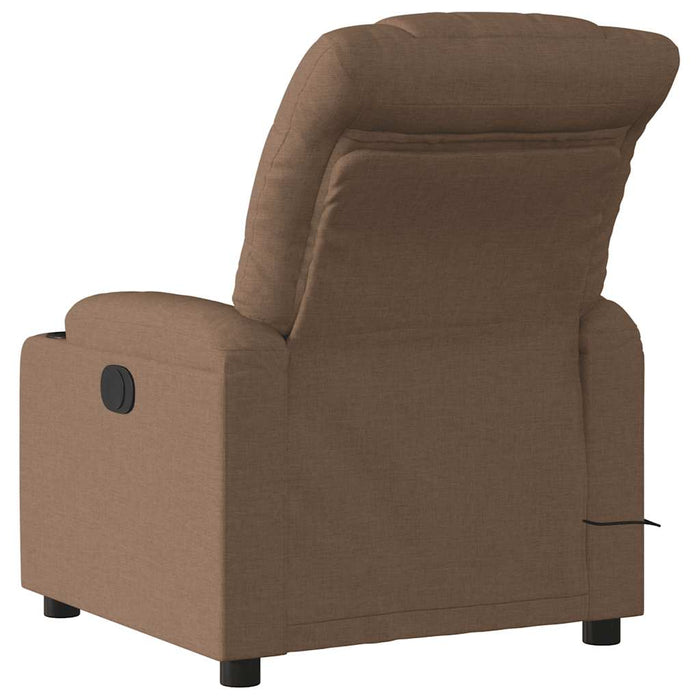 Fotoliu electric de masaj rabatabil, maro, textil - WALTI WALTI