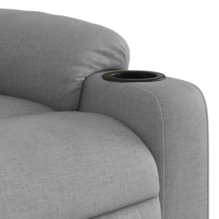 Fotoliu de masaj rabatabil cu ridicare, gri deschis, textil - WALTI WALTI