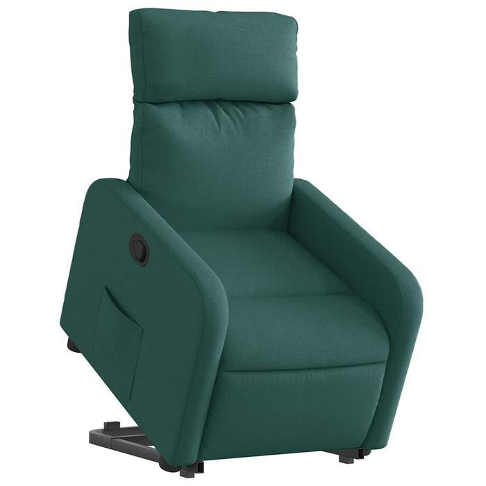 Fotoliu rabatabil ridicare pe verticală, verde închis, textil WALTI