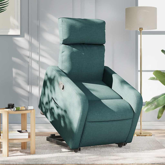 Fotoliu rabatabil ridicare pe verticală, verde închis, textil WALTI