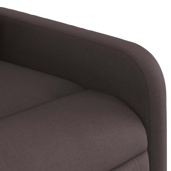 Fotoliu rabatabil de masaj, cu ridicare, maro închis, textil WALTI