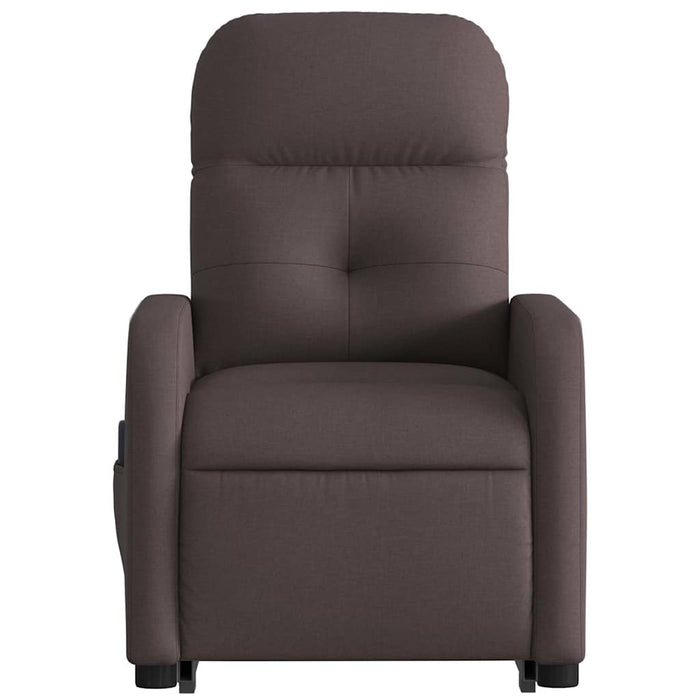 Fotoliu electric masaj rabatabil cu ridicare maro închis textil - WALTI WALTI