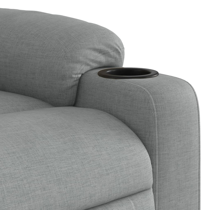 Fotoliu reclinabil cu masaj, gri deschis, material textil - WALTI WALTI