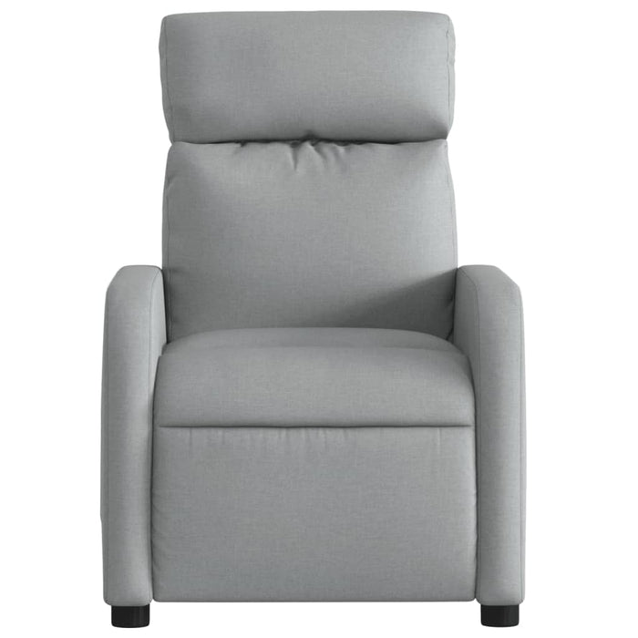 Fotoliu reclinabil cu masaj, gri deschis, material textil - WALTI WALTI