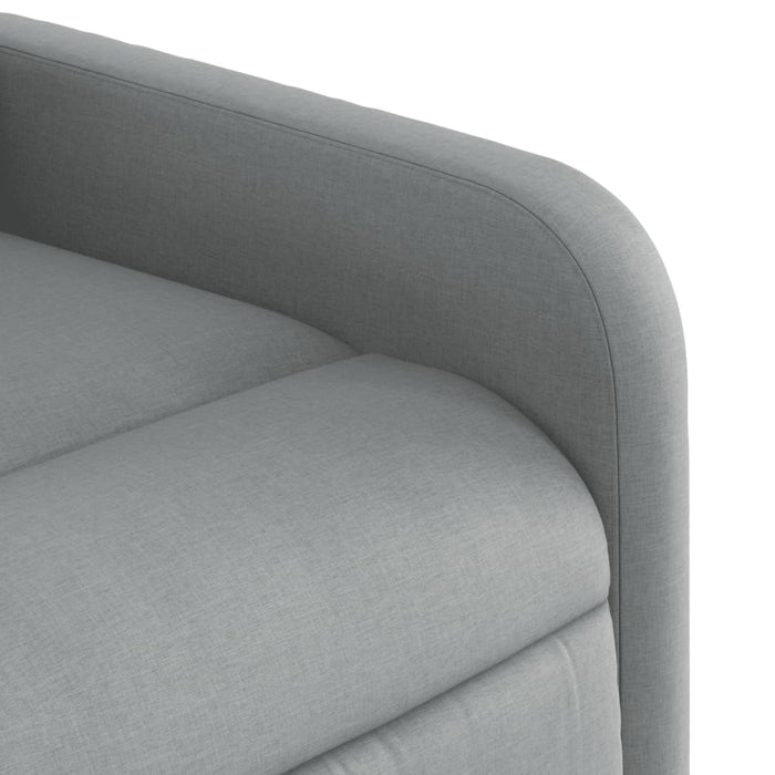 Fotoliu reclinabil cu masaj, gri deschis, material textil - WALTI WALTI