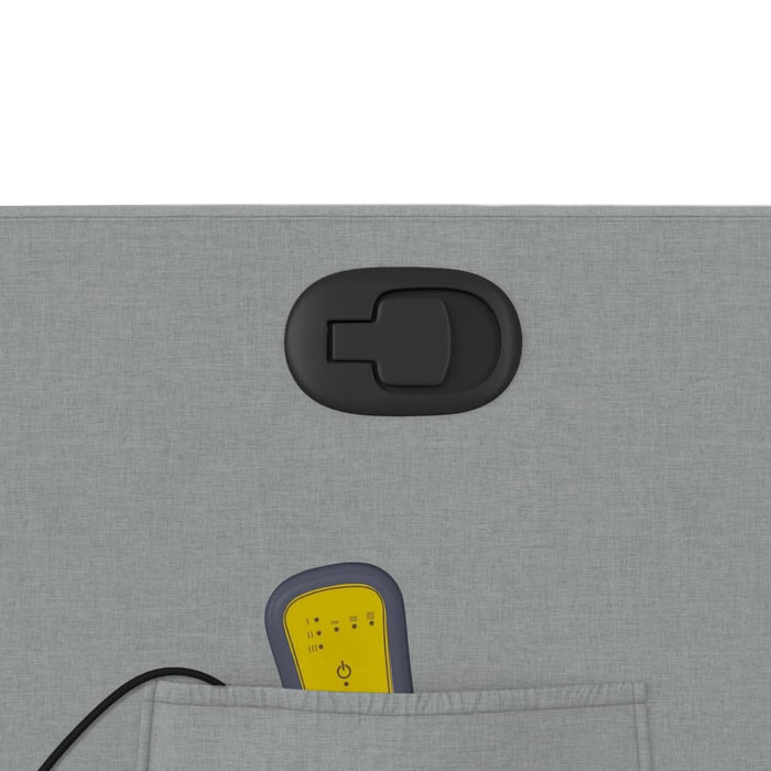 Fotoliu reclinabil cu masaj, gri deschis, material textil - WALTI WALTI