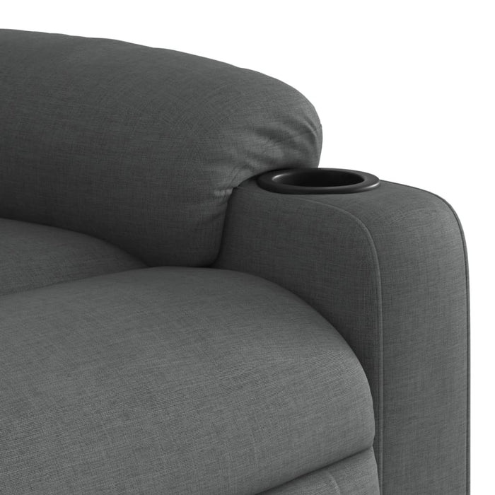 Fotoliu reclinabil cu masaj, gri închis, material textil - WALTI WALTI