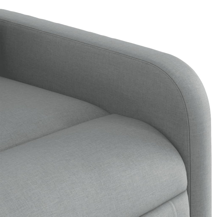 Fotoliu reclinabil cu masaj, gri deschis, material textil - WALTI WALTI