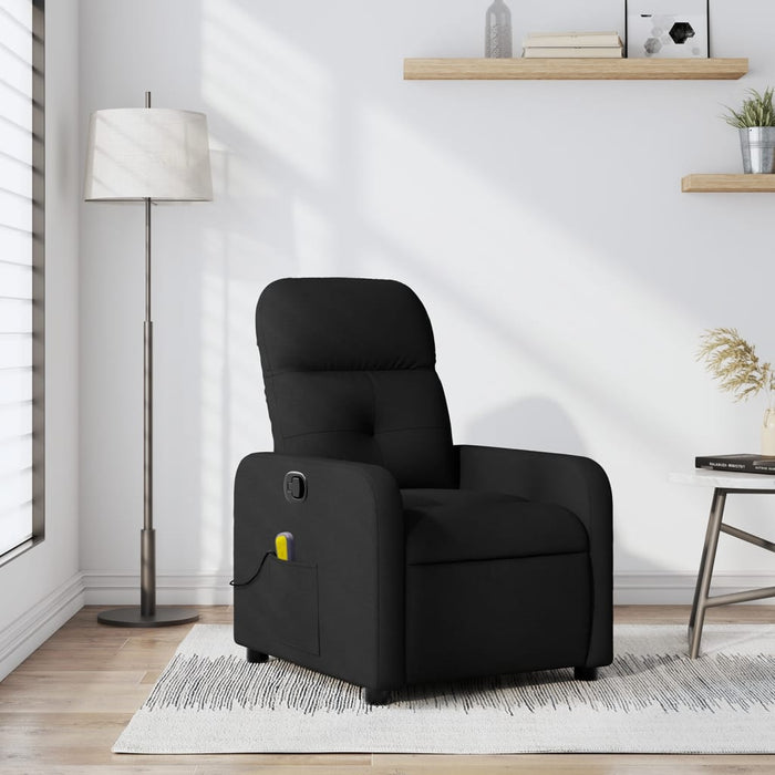 Fotoliu reclinabil cu masaj, material textil negru - WALTI WALTI