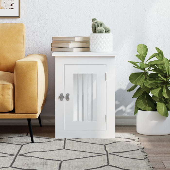 Mobilier tip ladă pentru câini, alb, 45x62x59 cm lemn prelucrat - WALTI WALTI