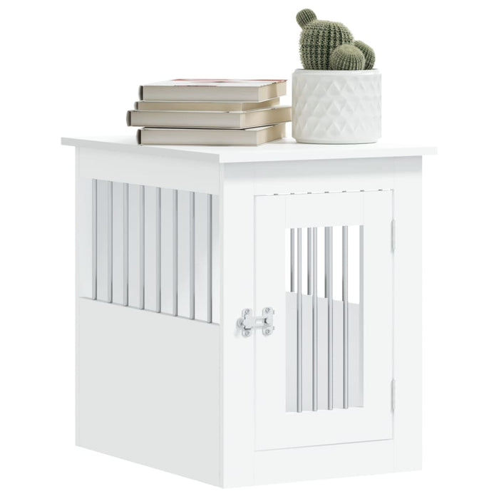 Mobilier tip ladă pentru câini, alb, 45x62x59 cm lemn prelucrat - WALTI WALTI