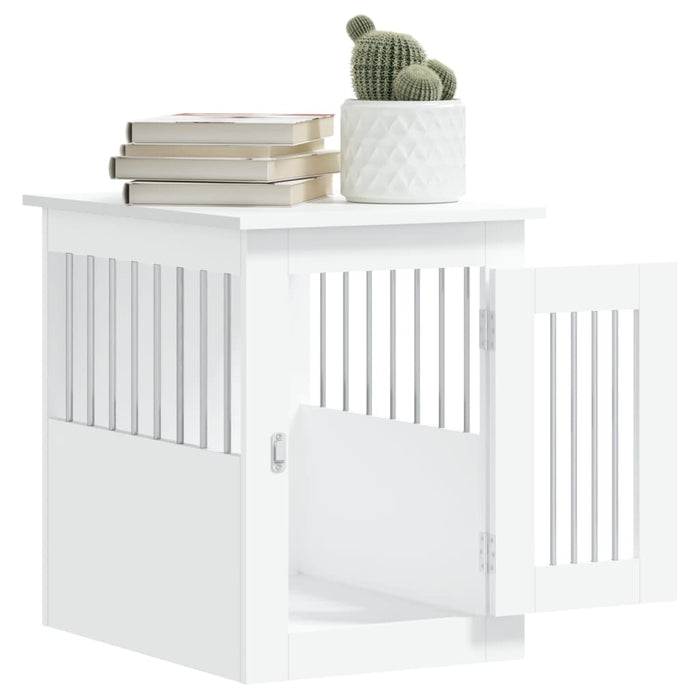 Mobilier tip ladă pentru câini, alb, 45x62x59 cm lemn prelucrat - WALTI WALTI