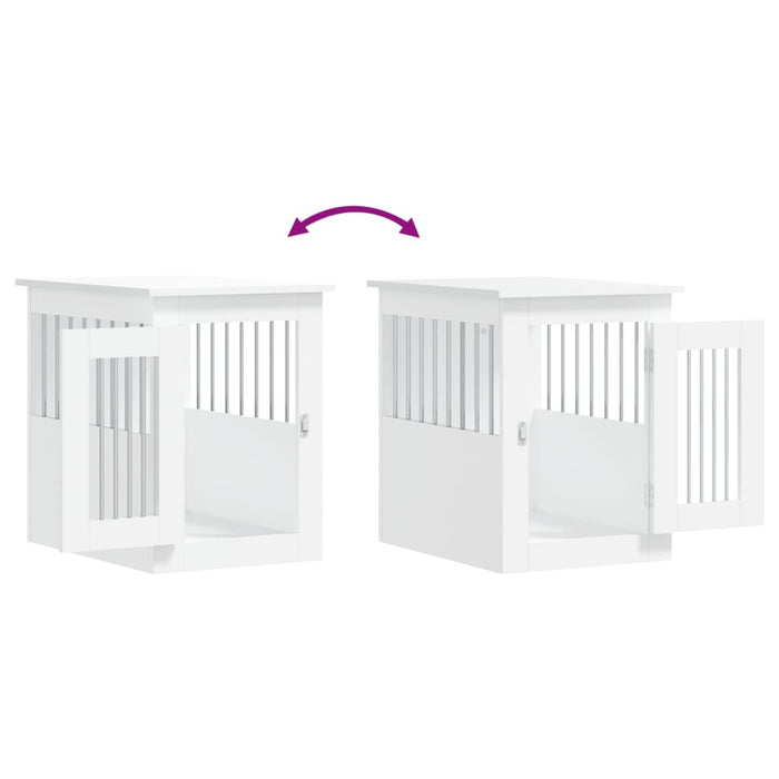 Mobilier tip ladă pentru câini, alb, 45x62x59 cm lemn prelucrat - WALTI WALTI