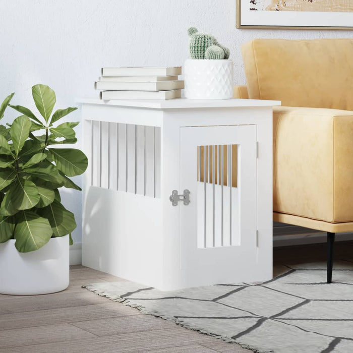 Mobilier tip ladă pentru câini, alb, 45x62x59 cm lemn prelucrat - WALTI WALTI