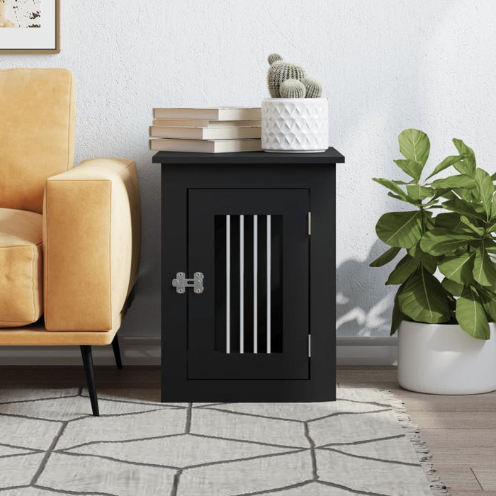 Mobilier tip ladă pentru câini negru 45x62x59 cm lemn prelucrat - WALTI WALTI