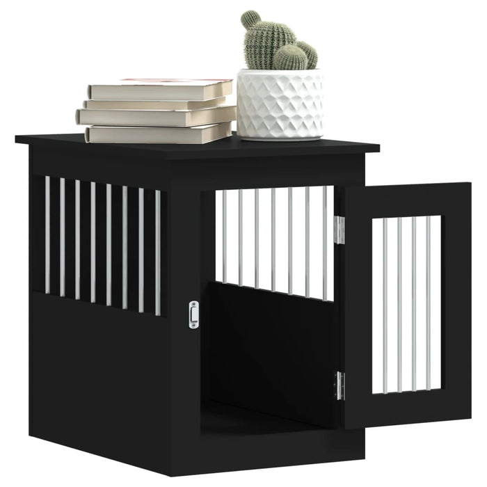 Mobilier tip ladă pentru câini negru 45x62x59 cm lemn prelucrat - WALTI WALTI