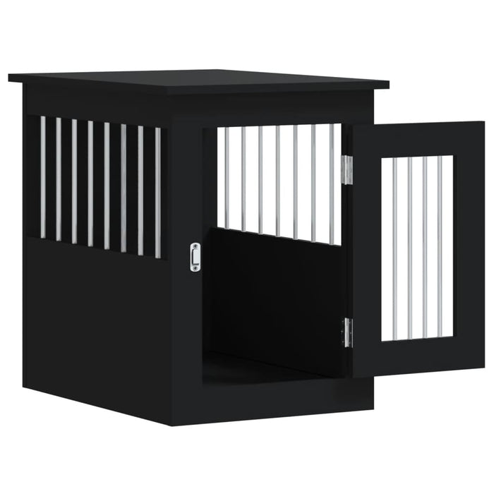Mobilier tip ladă pentru câini negru 45x62x59 cm lemn prelucrat - WALTI WALTI