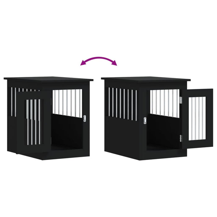 Mobilier tip ladă pentru câini negru 45x62x59 cm lemn prelucrat - WALTI WALTI