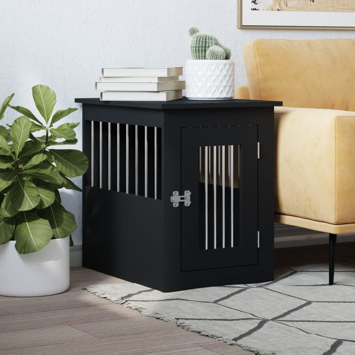 Mobilier tip ladă pentru câini negru 45x62x59 cm lemn prelucrat - WALTI WALTI