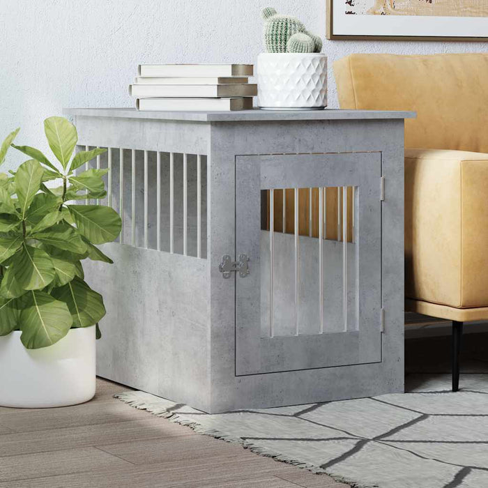 Ladă pentru câini, gri beton, 55x75x65 cm, lemn compozit - WALTI WALTI