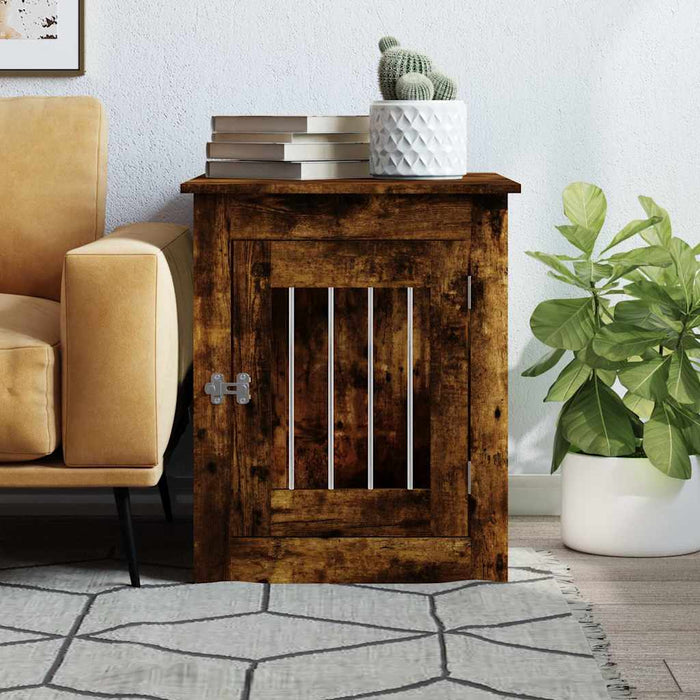 Ladă pentru câini, stejar fumuriu, 55x75x65 cm, lemn compozit - WALTI WALTI