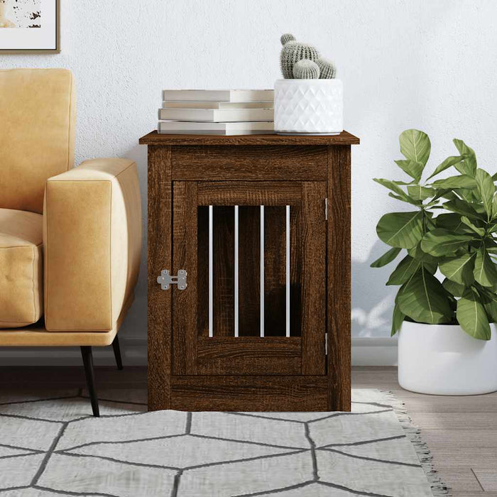 Ladă pentru câini, stejar maro, 55x80x68 cm, lemn compozit - WALTI WALTI