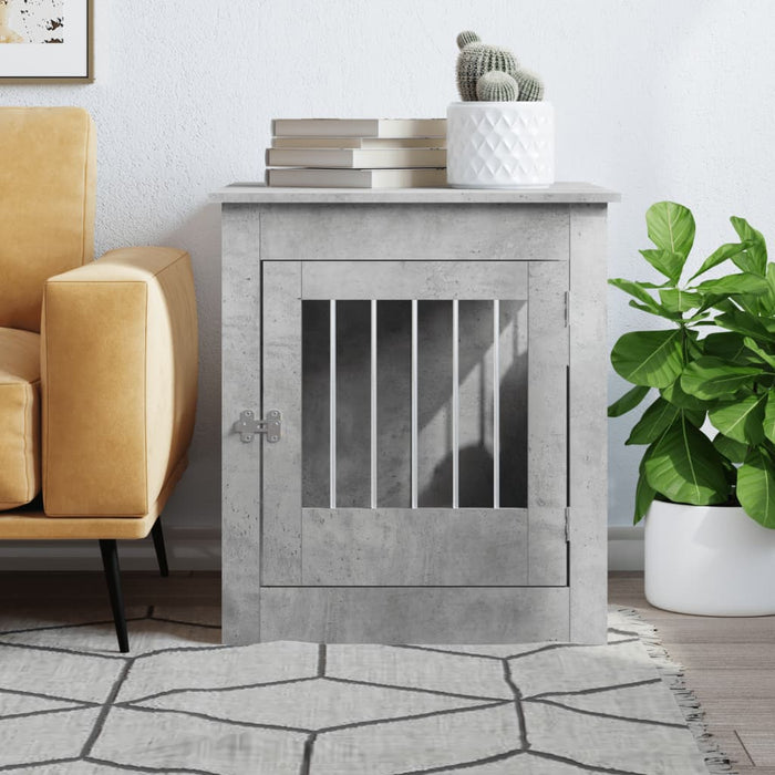 Ladă pentru câini, gri beton, 64,5x80x71 cm, lemn compozit - WALTI WALTI