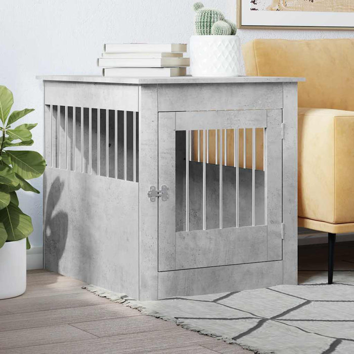 Ladă pentru câini, gri beton, 64,5x80x71 cm, lemn compozit - WALTI WALTI