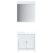 Set mobilier baie „BERG”, 2 piese, alb, lemn masiv de pin - WALTI WALTI