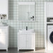 Set mobilier baie „BERG”, 2 piese, alb, lemn masiv de pin - WALTI WALTI