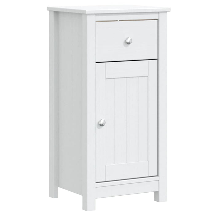 Set mobilier baie, 3 piese, „BERG”, alb, lemn masiv de pin - WALTI WALTI
