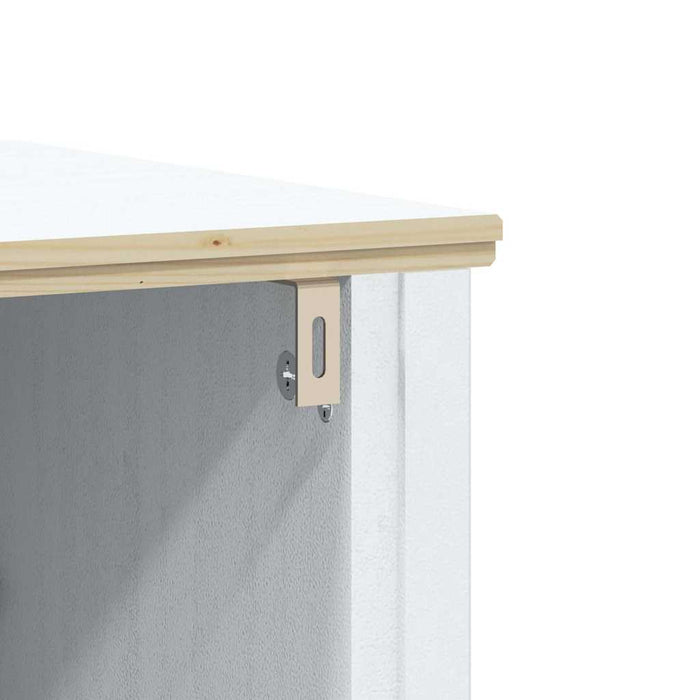 Set mobilier baie, 3 piese, „BERG”, alb, lemn masiv de pin - WALTI WALTI