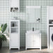 Set mobilier baie, 3 piese, „BERG”, alb, lemn masiv de pin - WALTI WALTI