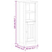 Set mobilier baie, 3 piese, „BERG” , negru, lemn masiv de pin - WALTI WALTI