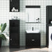 Set mobilier baie, 3 piese, „BERG” , negru, lemn masiv de pin - WALTI WALTI