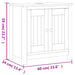 Set mobilier baie, 3 piese, „BERG”, alb, lemn masiv de pin - WALTI WALTI