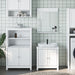 Set mobilier baie, 3 piese, „BERG”, alb, lemn masiv de pin - WALTI WALTI