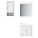 Set mobilier baie, 3 piese, „BERG”, alb, lemn masiv de pin - WALTI WALTI
