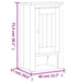 Set mobilier baie, 3 piese, „BERG”, alb, lemn masiv de pin - WALTI WALTI