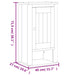 Set mobilier baie, 3 piese, „BERG” , negru, lemn masiv de pin - WALTI WALTI