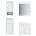 Set mobilier baie BERG, 4 piese, alb, lemn masiv de pin - WALTI WALTI