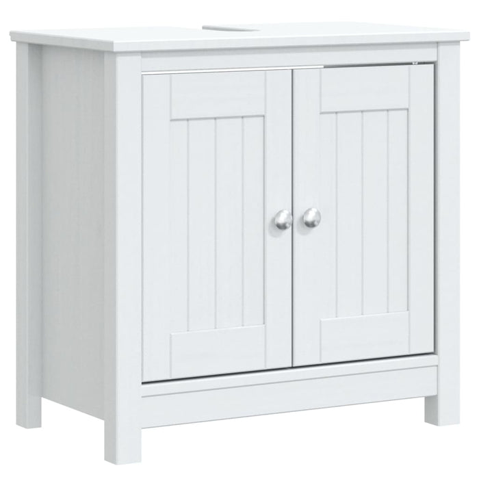 Set mobilier baie BERG, 4 piese, alb, lemn masiv de pin - WALTI WALTI