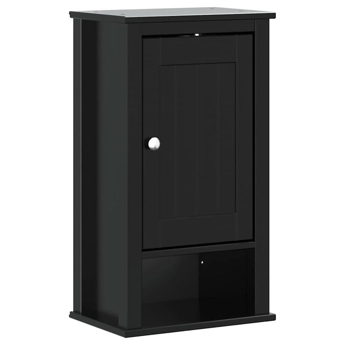 Set mobilier baie, 4 piese, „BERG” , negru, lemn masiv de pin - WALTI WALTI
