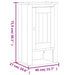 Set mobilier baie, 4 piese, „BERG” , negru, lemn masiv de pin - WALTI WALTI